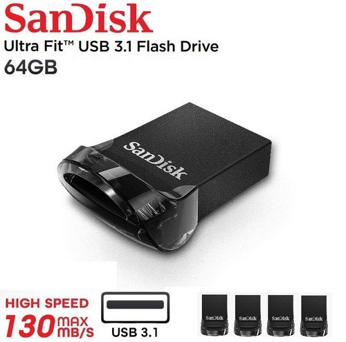 Sandisk 64gb ultra fit - 64gb,